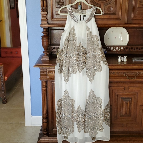 Dresses & Skirts - Long summer dress beaded size 12